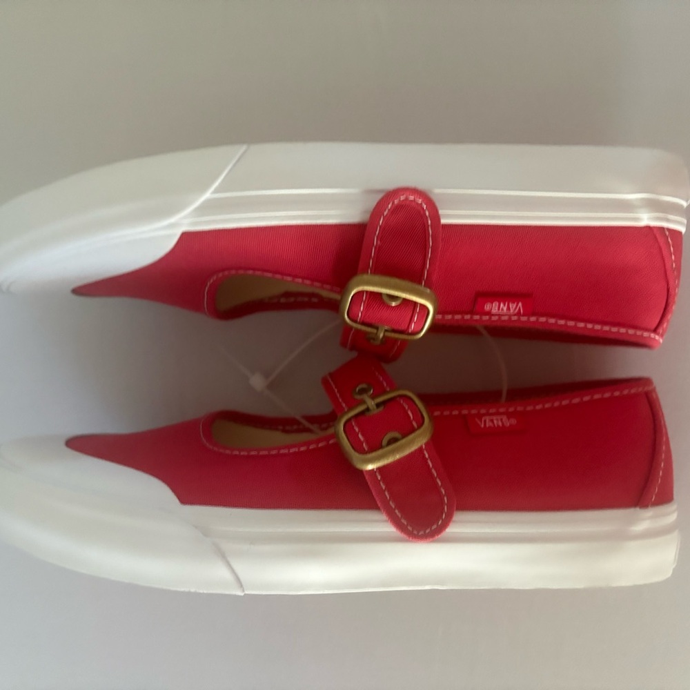 Vans Women’s Red Mary Jane Sneakers - Picture 9 of 12